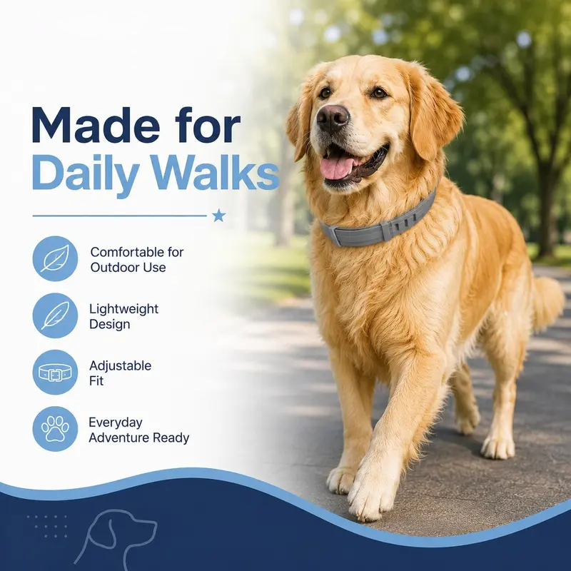 Adjustable Flea & Tick Repellent Dog Collar – Fresh Scent Outdoor Protection for Dogs 🐾🌿