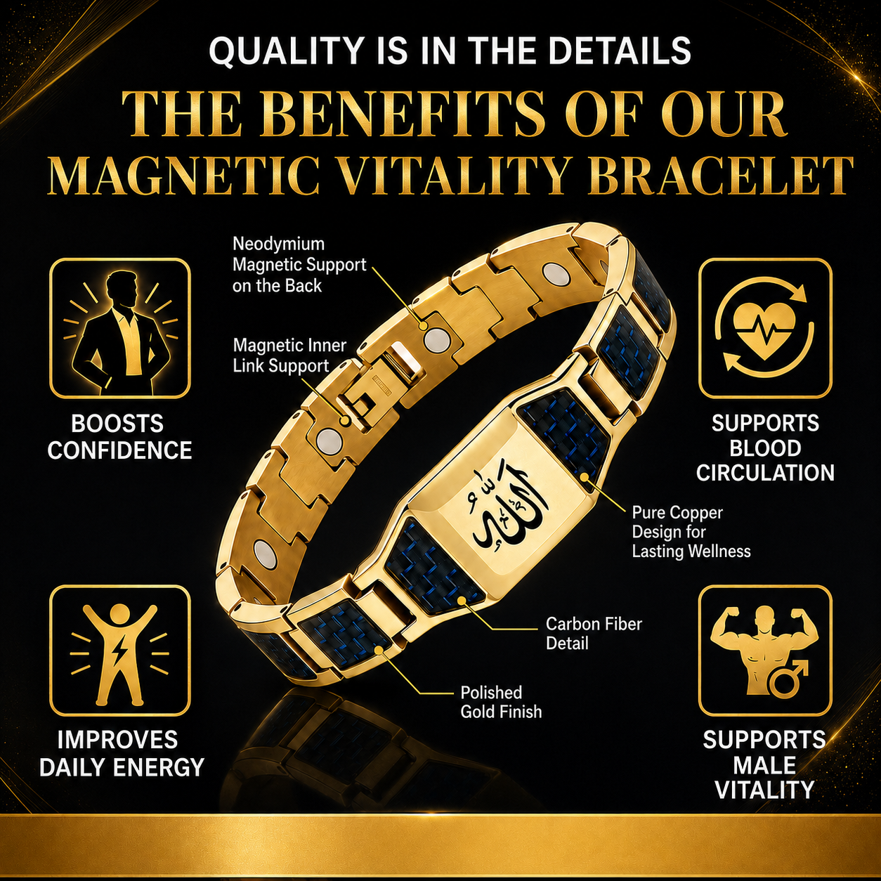 ✨🔥Men’s Strength & Vitality Bracelet💯🪐Upgrade Your Energy, Style, and Confidence-ABB8